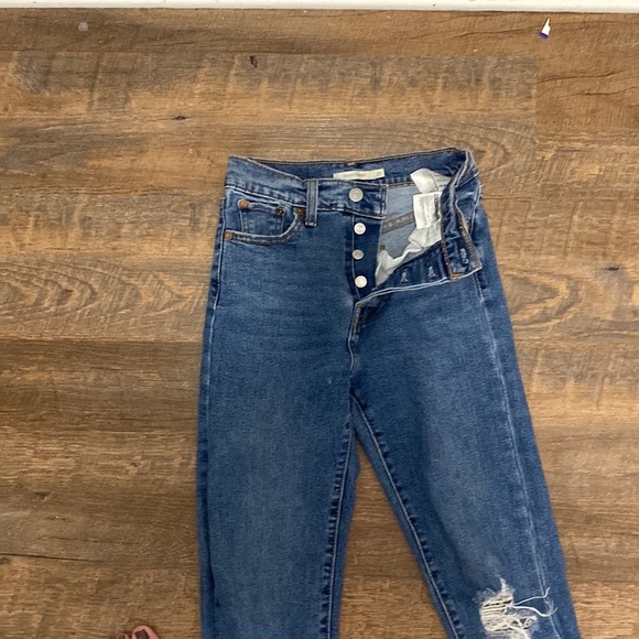 Levi’s Premium Wedgie Straight Button Fly Straight Leg High Waisted Low Stretch - Picture 3 of 8